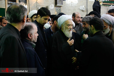 آیت الله موحدی کرمانی در مراسم تشییع جنازه حجت الاسلام شجونی