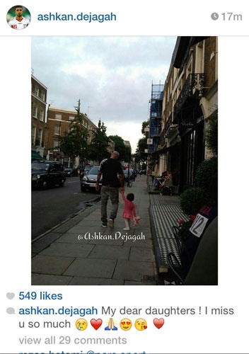 دلتنگی ستاره تیم ملی فوتبال برای دختر کوچولویش/ عکس