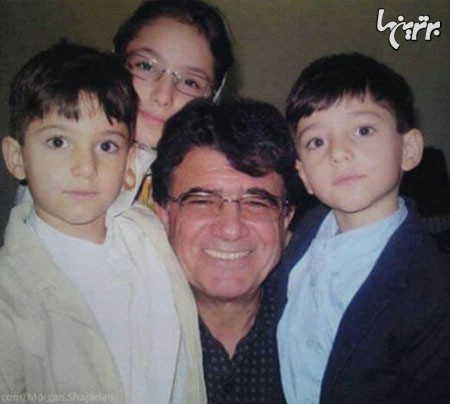 عکس زیبای استاد شجریان در کنار نوه هایش