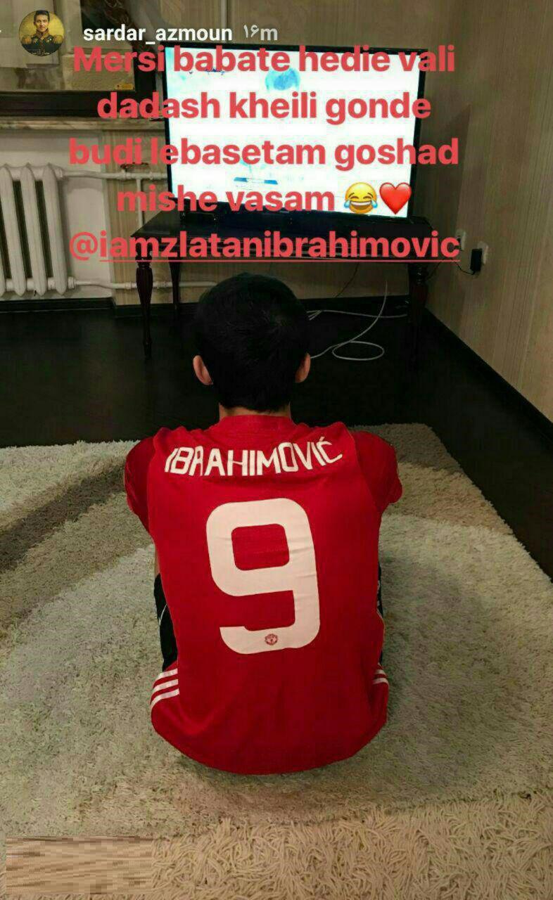 هدیه زلاتان به سردار آزمون و تشکر جالب سردار!/عکس