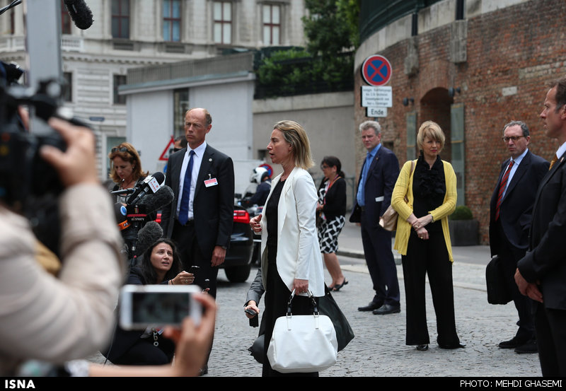 ورود فدریکا موگرینی به محل مذاکرات/ عکس