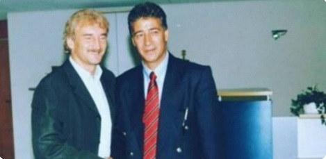 اسطوره آبی ها در کنار رودی فولر/ عکس