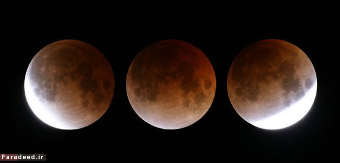 (تصاویر) ماه‌گرفتگی منحصر به فرد