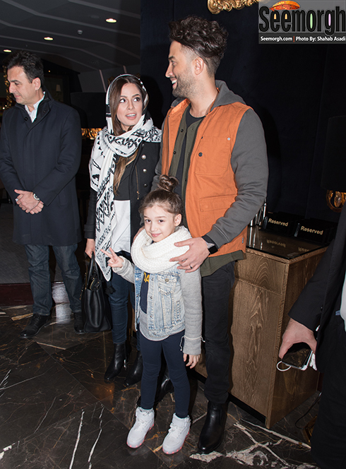 بنیامین بهادری و همسرش و دخترش