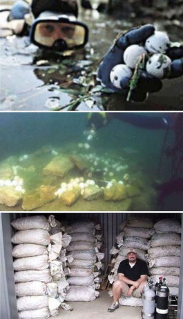 متفاوت‌ترین توپ‌جمع‌کن دنیا!/ عکس