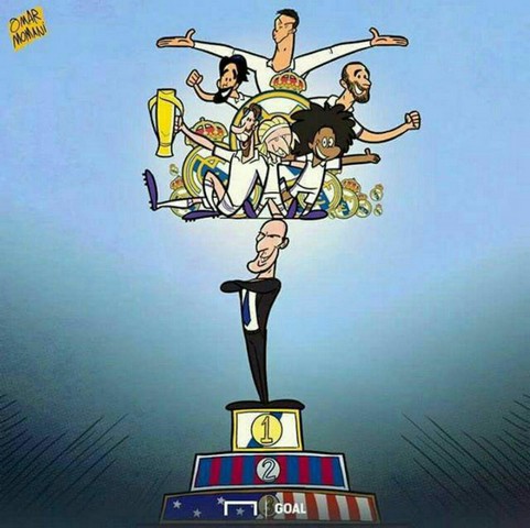 رئال اینگونه لالیگا را فتح کرد!/کاریکاتور