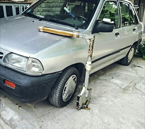 قفل کاپوت پراید/ عکس