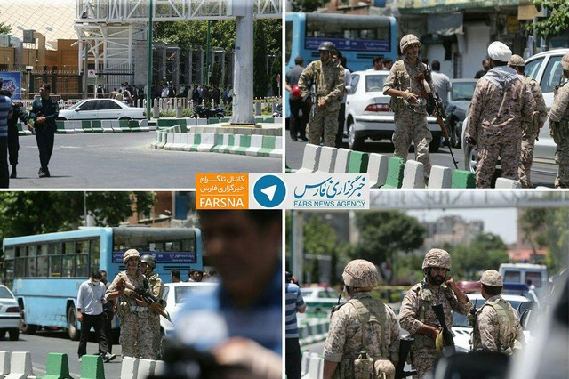 تک تیراندازهای سپاه پاسداران اطراف مجلس/عکس