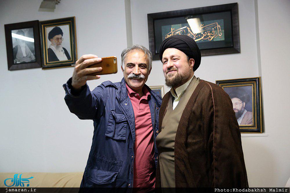 عکس سلفی آقای بازیگر با سیدحسن خمینی