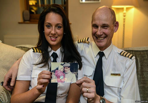 پدر و دختری خلبان که باهم همکارند + تصاویر