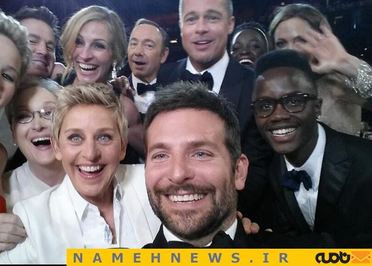 سلفی بازیگران هالیوود در حاشیه مراسم اسکار 2014