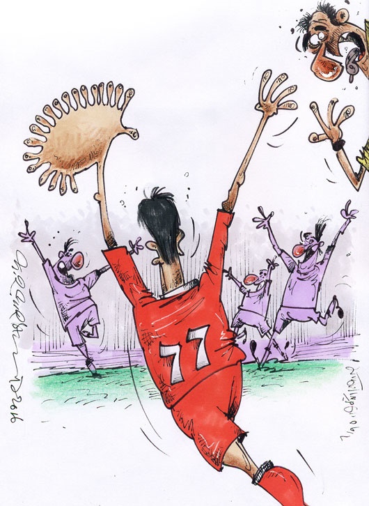 شیرین‌کاری محسن مسلمان!/کاریکاتور