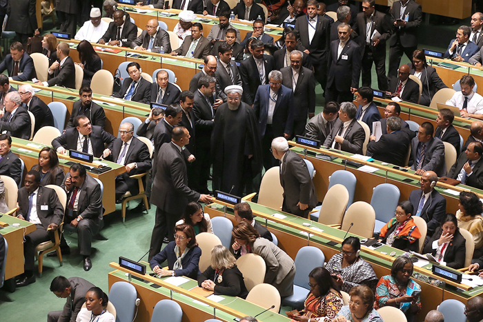 (تصاویر) روحانی در مقر سازمان ملل