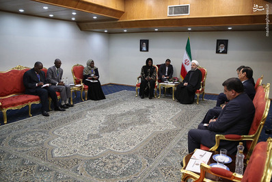  دیدار روحانی با رییس مجلس نمایندگان اوگاندا 