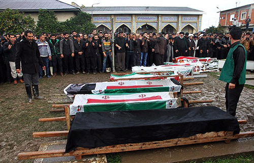 (تصاویر) تشییع زائران جانباخته‌ اربعین