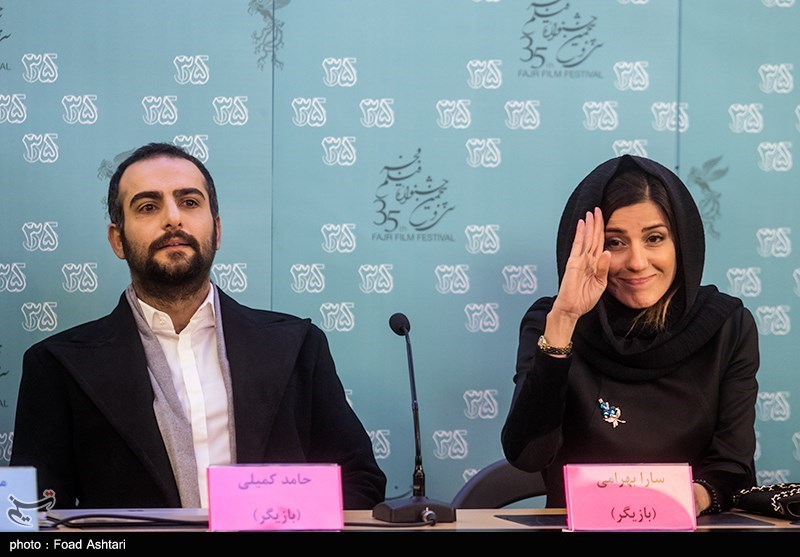 حامد کمیلی و سارا بهرامی در کاخ جشنواره/عکس