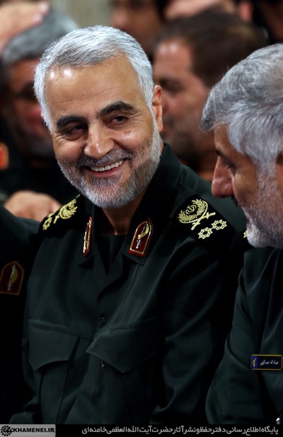 سردار سلیمانی در جمع دیدار با رهبری/عکس