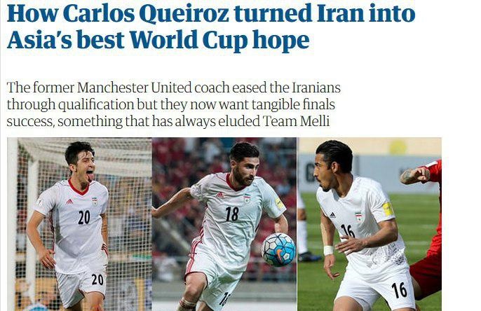 گاردین: ایران، امید اول آسیا در جام جهانی 2018 + عکس