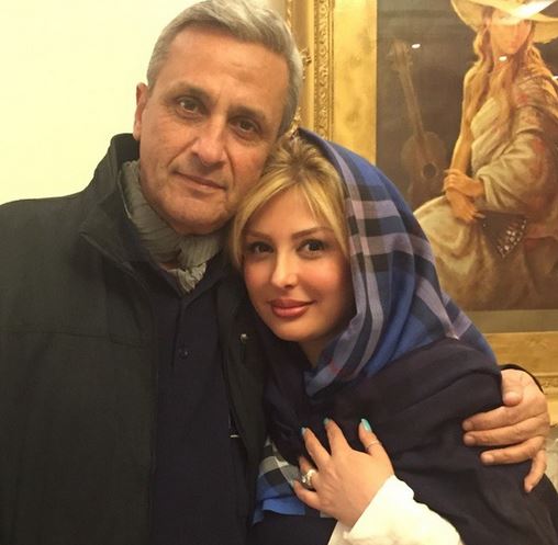 نیوشا ضیغمی و پدرش/ عکس