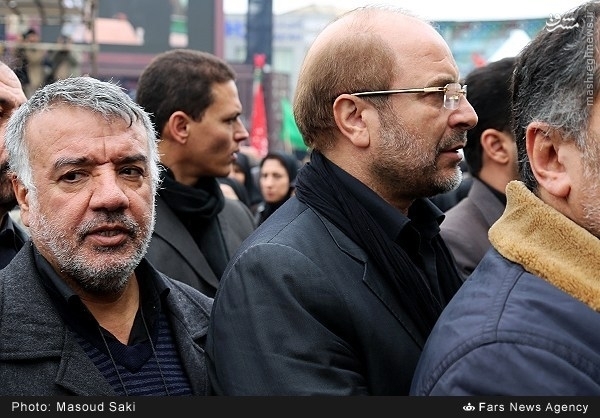 عکس قالیباف در مراسم عزاداری عصر عاشورا