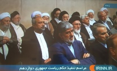 حضور نهاوندیان، نوبخت و علی مطهری در مراسم تنفیذ ریاست جمهوری