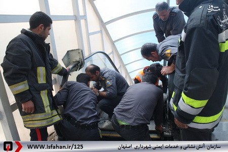 «پله برقی» یک کارگر اصفهانی را بلعید! |عکس| 