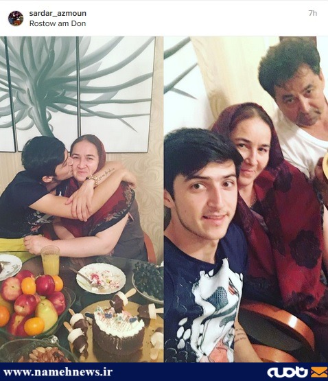 تبریک سردار آزمون به خوش قلب ترین زن روی زمین/عکس