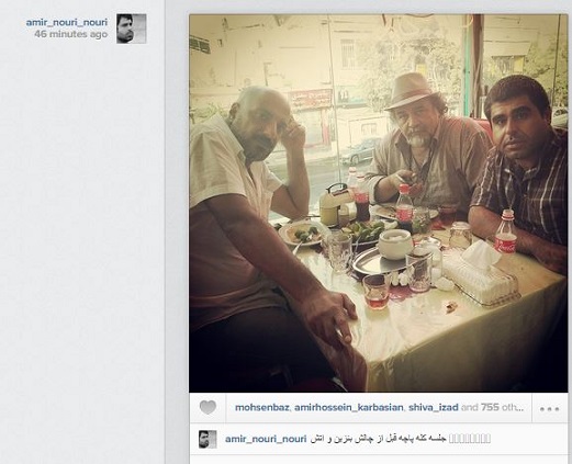 عکس:کله پاچه خوری شریفی‌نیا و امیرجعفری