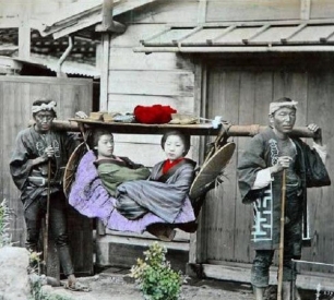 تاکسی عجیب و غریب ژاپنی 140 سال قبل/ عکس