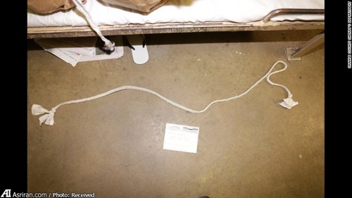 آنها از حوله و ملحفه طناب درست کرده اند