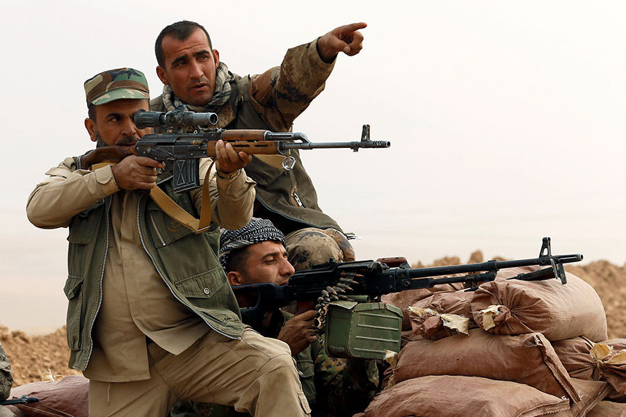 تک تیراندازهای کرد در نبر آزادسازی موصل/عکس