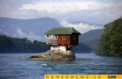 خانه ای روی رودخانه در منطقه باجینا باستا واقع در شرق صربستان