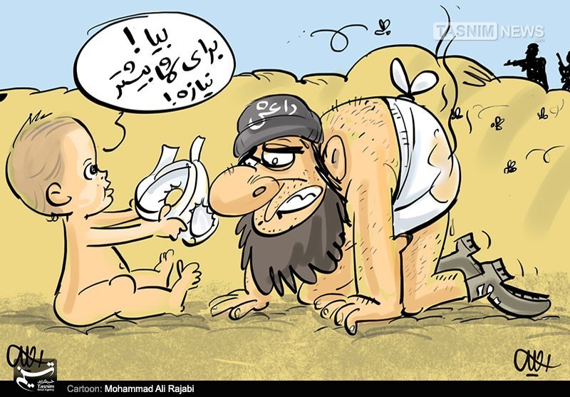 وقتی پوشک بچه هم حرام می‌شود/ کاریکاتور