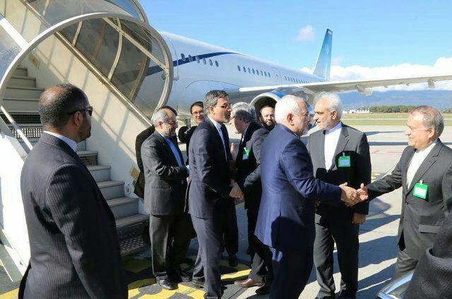 استقبال از ظریف در فرودگاه ژنو/عکس