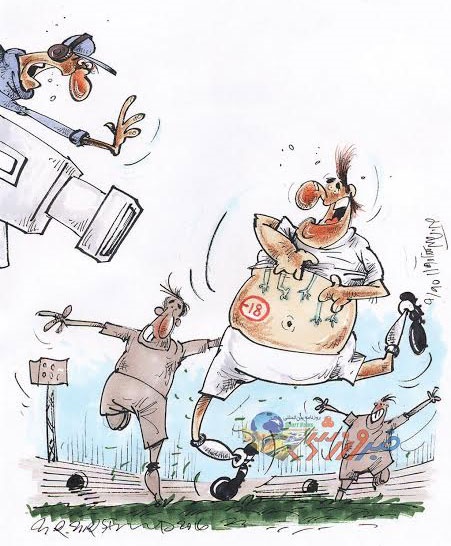 خالکوبی 18+ در لیگ برتر!/کاریکاتور