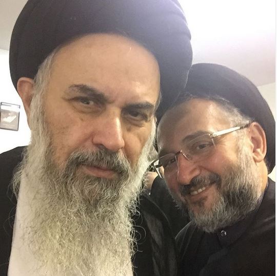 سلفی ابطحی با پدر همسر سیدحسن خمینی/عکس