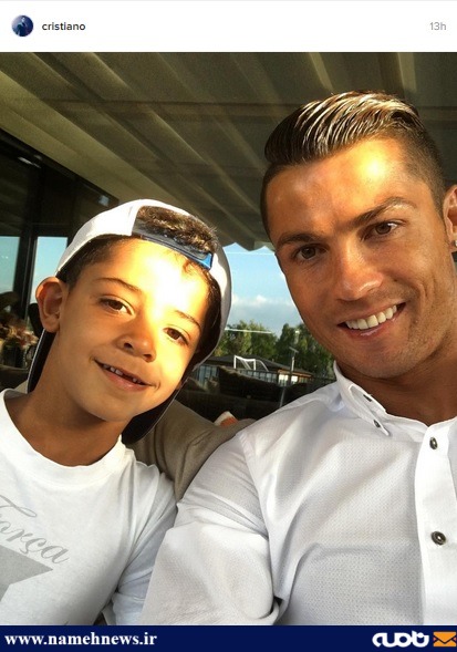 سلفی پدر و پسری رونالدو!/عکس
