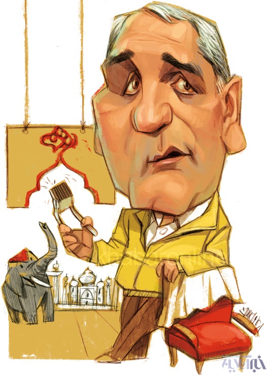 آرایشگاه مهران مدیری/ کاریکاتور