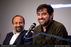 شهاب حسینی بازیگر در نشست خبری فیلم فروشنده