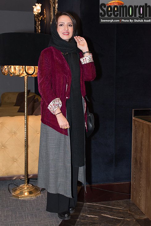 مدل مانتو گلاره عباسی در اکران فیلم نفس