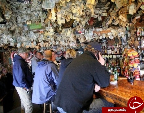 رستورانی پوشیده شده با پول و اسکناس +عکس