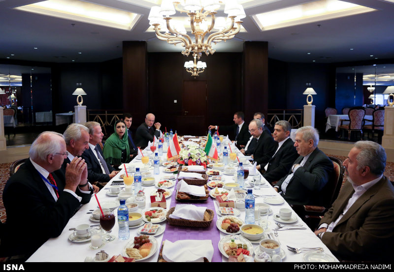 سفره وزیر اقتصاد برای همتای اتریشی (عکس)