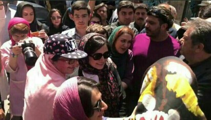 حضور باران کوثری در انتخابات / عکس