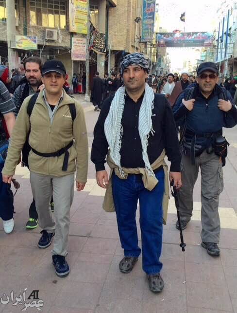 فرزند آیت الله هاشمی در راهپیمایی اربعین کربلا/ عکس