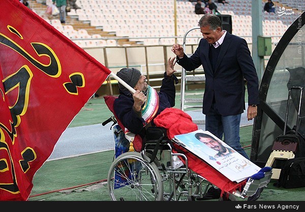 خوش و بش کی‌روش با یک جانباز /عکس