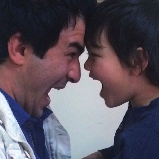 یوسف تیموری و پسرش/عکس