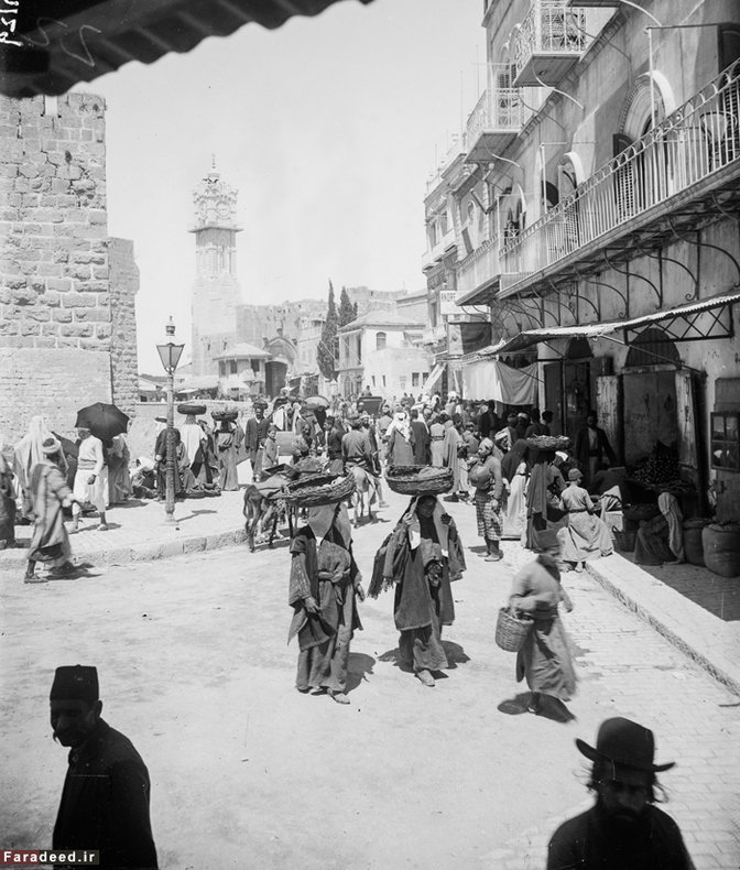 نمایی از داخل شهر بیت المقدس. سال 1915