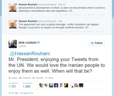 تماس تلفنی مدیر توییتر با وزیر خارجه ایران به منظور رفع فیلتر