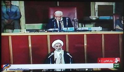 جنتی در حال سخنرانی در نخستین روزهای مجلس اول جمهوری اسلامی