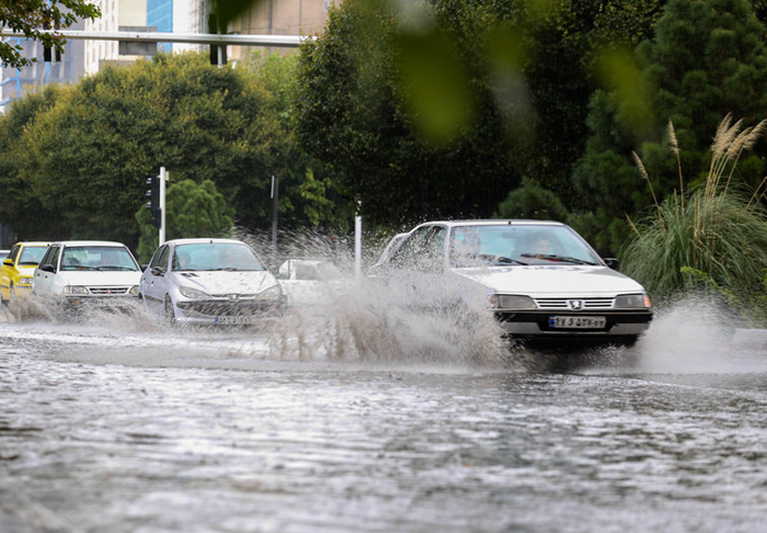 (تصاویر) بارش شدید باران در تهران